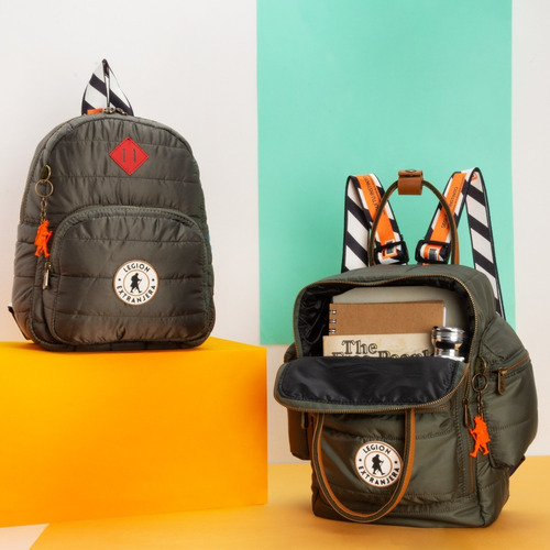 Imagen 9 de 9 de Mochila Andes Light Diamond Pop Militar
