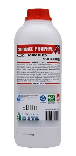 Alcohol Isopropílico Alta Pureza Compitt Botella 1lt Delta