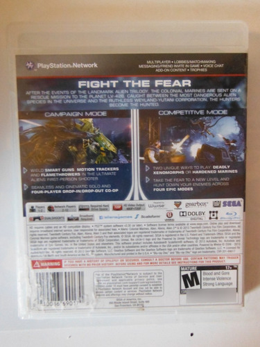 Ps3 Playstation Aliens Colonial Marines Videogame Accion (Usado)