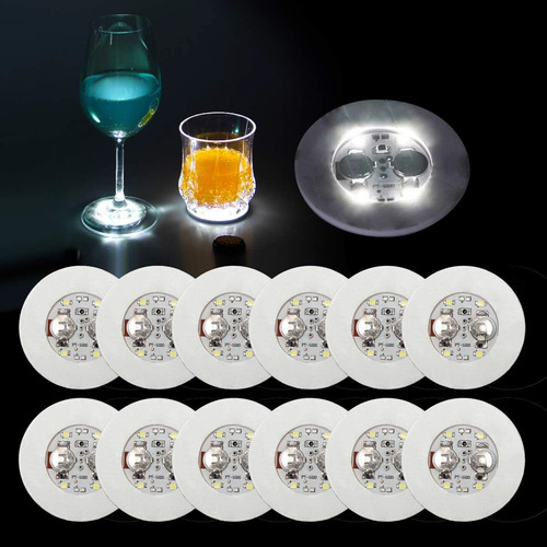 Portavasos Con Luz Led Blanco 50 Piezas