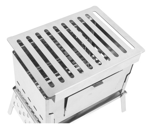 Parrilla De Barbacoa Plegable De Acero Inoxidable Portátil D