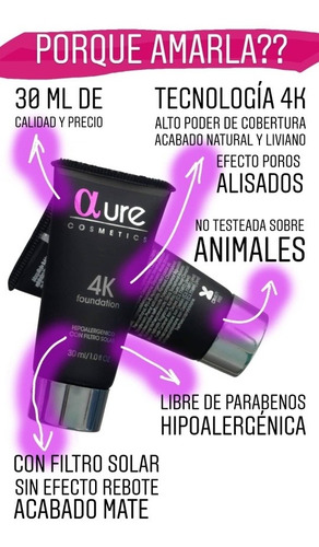 Set De 6 Bases Profesionales + Neceser Aure Cosmetics