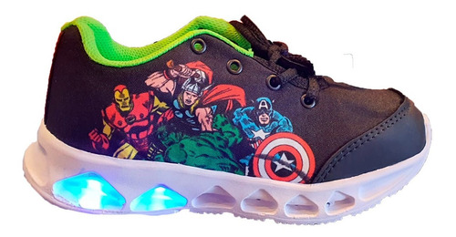 Zapatillas Marvel Avengers - Vengadores Luz Led  23 Al 34 