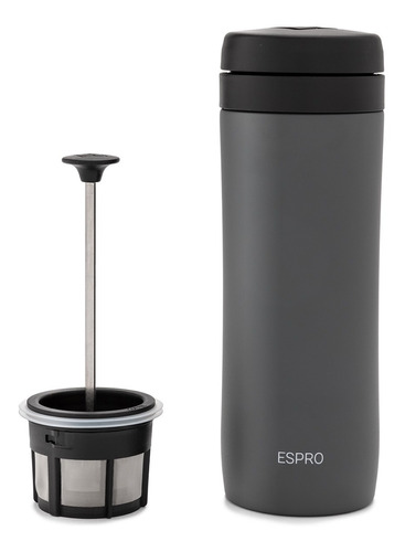 Cafetera Francesa Espro P1 Travel Gris Doble Filtro