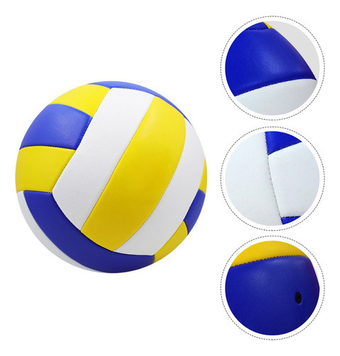 Bola De Vôlei Para Quadra Praia Oficial Tamanho Profissional Cor Branco/azul/amarelo