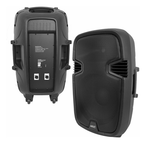 Caixa De Som Passiva 15 350w Rms Com Rodinhas Mx15-350p