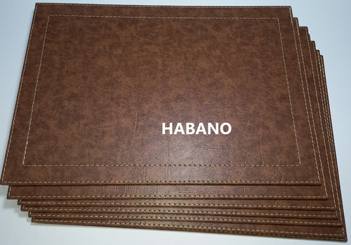 Imagen 6 de 9 de Set Individuales Forrado Ecocuero X 6 Unid Somos Fabricantes