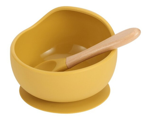 Set De Plato Bowl Cuchara Tenedor De Silicona Para Bebes