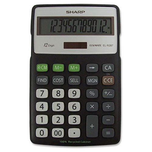 Las Calculadoras De Sharp El-r287bbk 12 Dígitos Calculadora 