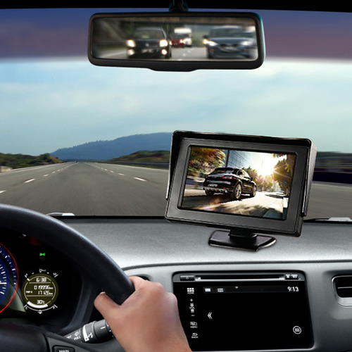 Monitor Lcd Hd Universal Para Veículos De 4,3 Polegadas Com