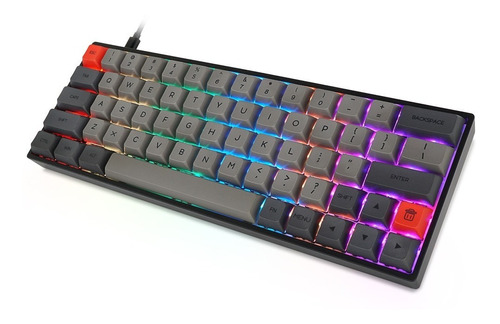 Teclado Skyloong Sk64 Optico 60% Gateron Yellow Keycaps Grey