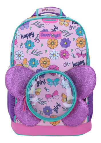 Mochila Grande Rosa Chenson Happy Girl Primaria Panky Para N