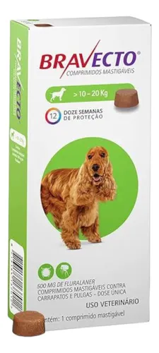 comprar Bravecto Comprimido Antipulgas E Carrapatos Cães 10 A 20kg