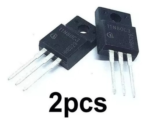 2 Peças Transistor 11n80c3 Isolado To220