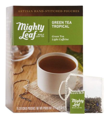 Te Verde Tropical De Mighty Leaf, 15 Bolsas De Hoja Entera D