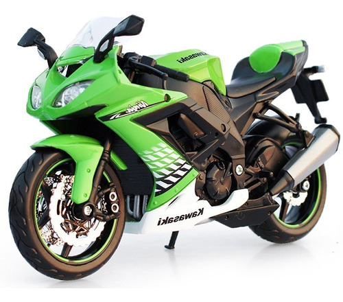 Moto Kawasaki Zx10 R Ninja  Coleccion Esc1:18 Metal Plastic