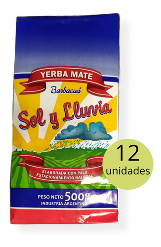Yerba Mate Artesanal Sol Y Lluvia Pack X 12 Un. De 500 G.