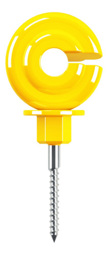 Isolador Cerca Elétrica Gancho Afastador 9cm Amarelo - C/100