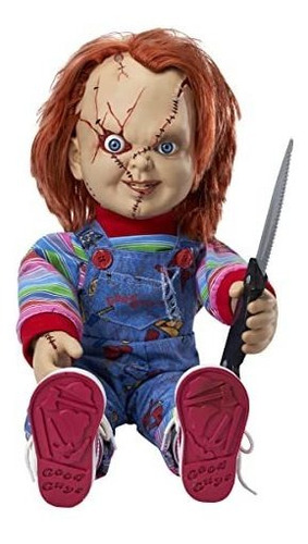 Spirit Halloween 2 Ft Talking Chucky Doll  Krryu