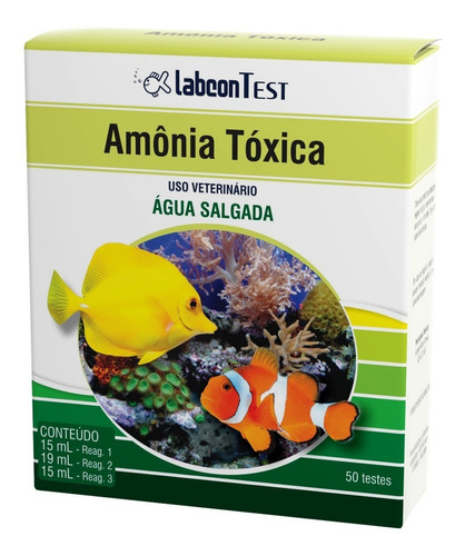 Labcon Alcon - Teste De Amônia - Água Salgada - 50 Testes