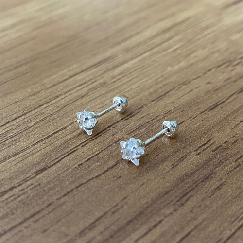 Imagen 5 de 10 de Broqueles Plata 925 Con Zirconia Para Bebe Niña Mujer Agálea