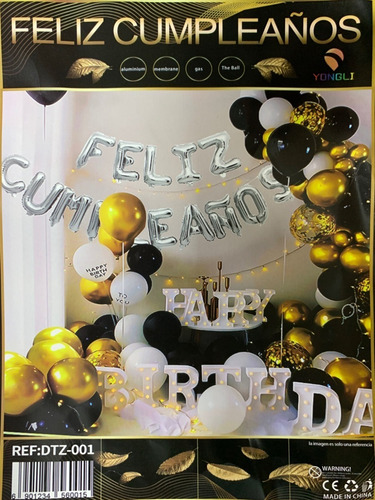 Kit De Globo Feliz Cumpleaños
