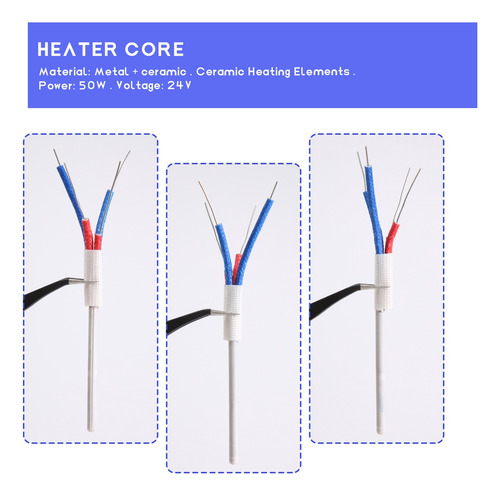 Elementos Calefactores Cerámicos A1321, 2 Unidades, 24 V, 50
