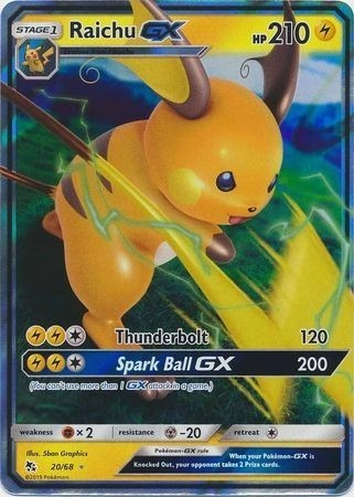 Raichu Gx 20/68 Ultra Raro Pokemon Tcg