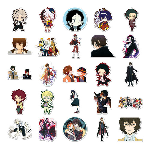Bungo Stray Dogs Osamu Dazai 50 Calcomanías Pvc Vs Agua