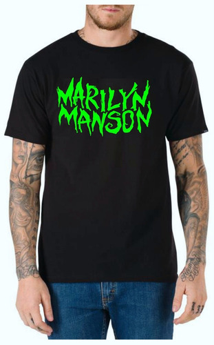 Remera Marilyn Manson - Fluo - Rock - Full Vinil