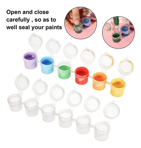Tiras De Pintura Vacías De 24 Ml, Latas De Pintura, Almace