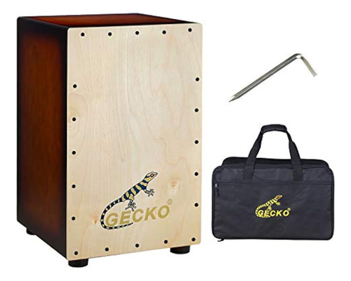 Gecko Cajon Box Drum-wooden Percussion Box, Con Cuerdas De G