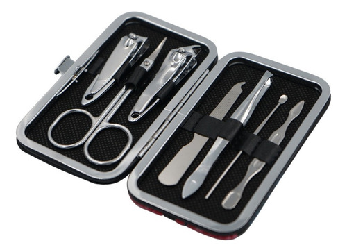 Kit Manicure Uñas Profesional Alicate Tijera Empujador 7 Pz