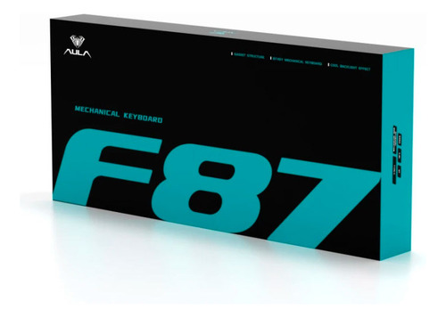 Teclado sem fio Aula F87 Rgb branco/preto/verde (cinza sw) branco Idioma do teclado inglês EUA
