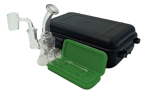 Set Rig Y Bong Con Estuche 5 En 1 De Borosilicato Mini Verde