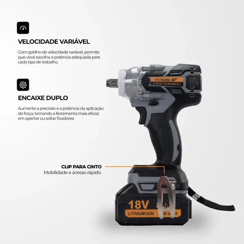 Chave De Impacto Brushless 18V 300Nm 1/2