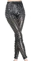 Comprar Leggins Pantalon Vinilo Vinipiel Agujeros Brillo Para Mujer