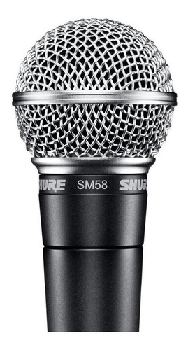 Micrófono Shure Sm58 Dinámico Vocal Cardioide Unidireccional Color Negro/Plata