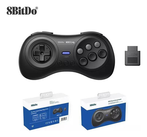 Controle 8bitdo M30 2.4g + Adaptador Para Mega Drive