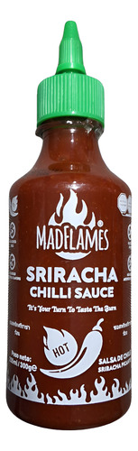 Chilli Sauce Sriracha Mad Flames Salsa De Ají Picante Sin Gluten En Frasco 255 ml