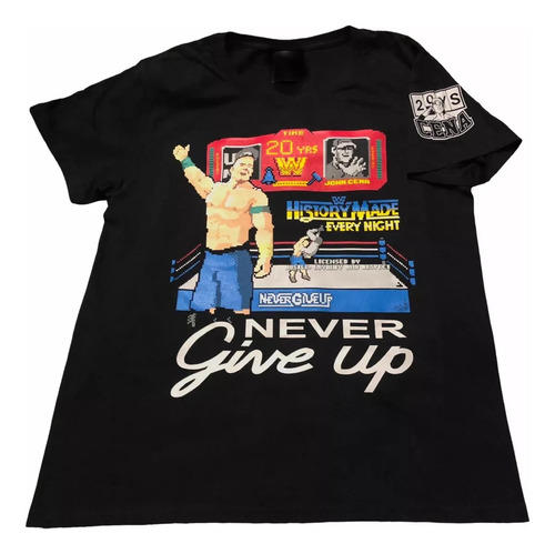 Polera Wwe John Cena 20 Years Never Give Up