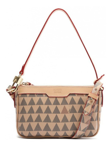 Bolsa Pequena Schutz Emmy Triangle S500181511 Original Cor TRIANGULO BEGE