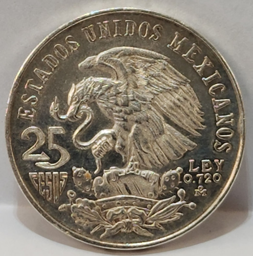 Moneda Juegos De La Xix Olimpiada México 1968 Plata 25 Pesos