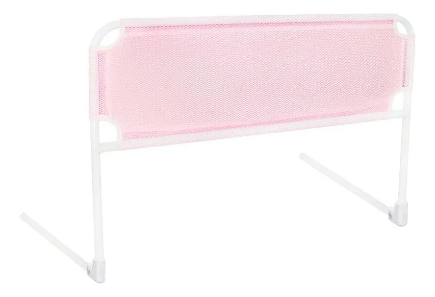Grade De Proteção Para Cama - Bebês E Idosos - Cor Rosa