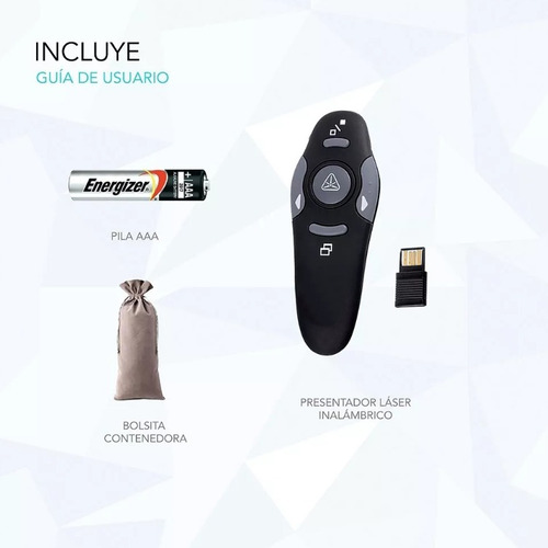 Presentador Puntero Láser Max Inalámbrico Usb Tl Powerpoint Negro