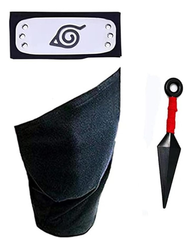 Juego Anime Diadema Pueblo Hoja Hatake Kunai Con Para Cospla