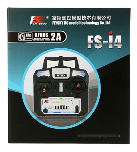 Rádio Flysky Fs-i4 2.4ghz 4 Ch + Receptor Fs-a6 Hobbygoiás