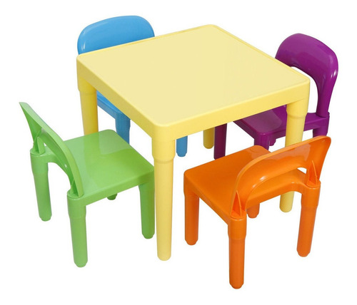 Muebles Para Niños Juego De Mesa 4 Sillas De