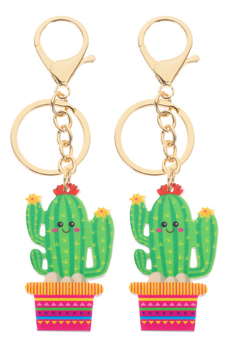 Llavero Con Diseño De Cactus Con Decoración Mexicana Para Co