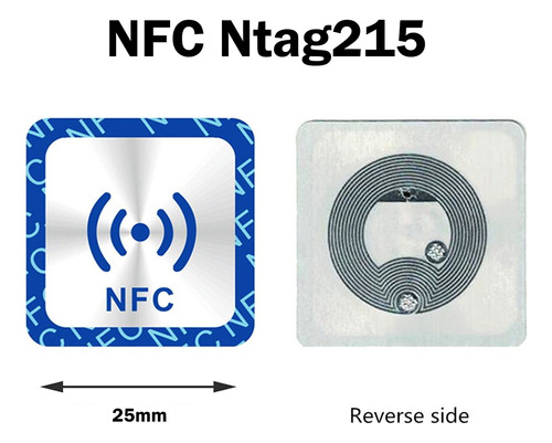 Sticker Nfc Proximidad Tag Rfid 13.56mhz Ntag215 Papel